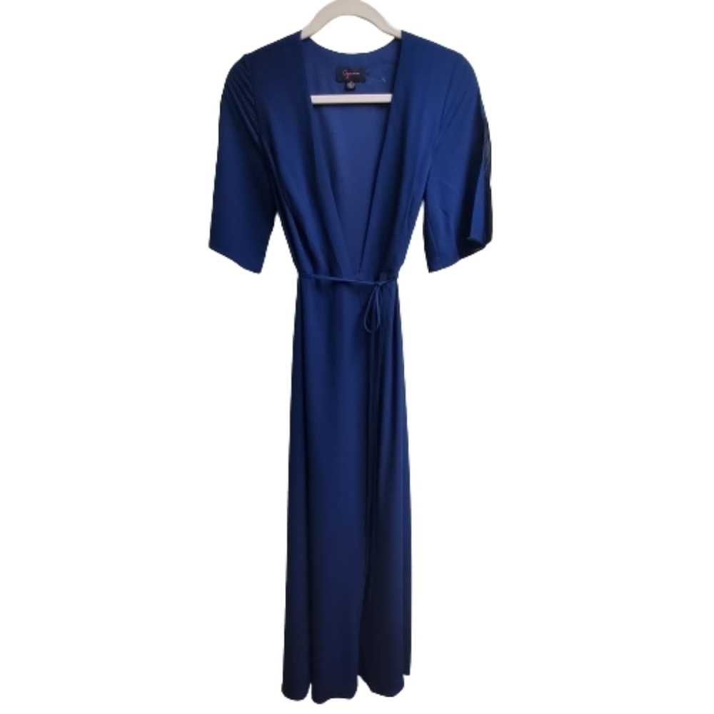 Aqua Wrap Maxi Dress 0
